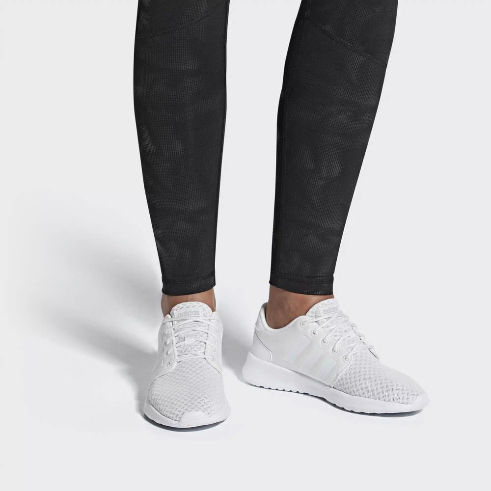 Adidas Cloudfoam QT Racer Tenis Blancos Para Mujer (MX-37860)